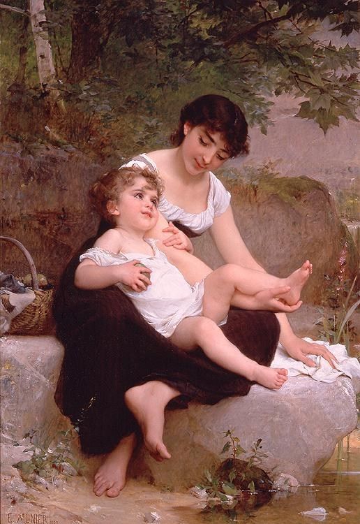 Emile Munier Mother and Child